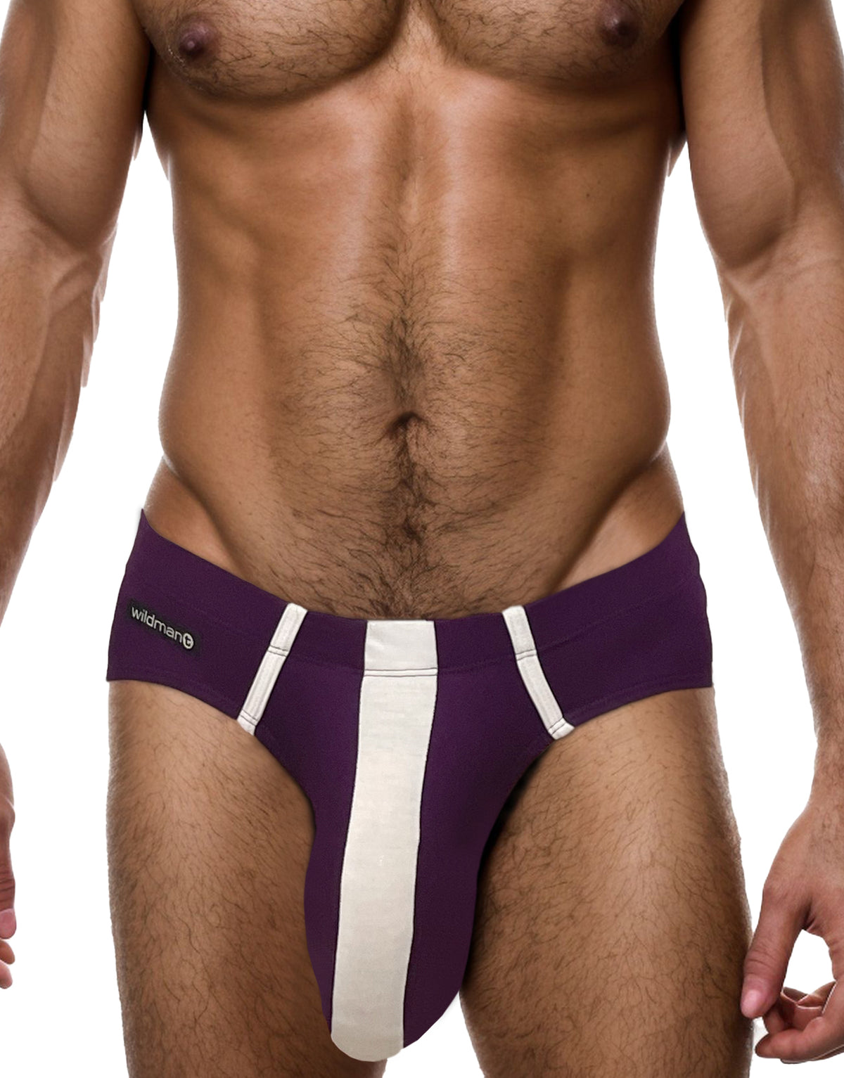 WildmanT Monster Cock Modal Brief Purple and White