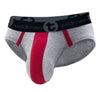 WildmanT Stretch Cotton Big Boy Pouch Brief Gray/Red