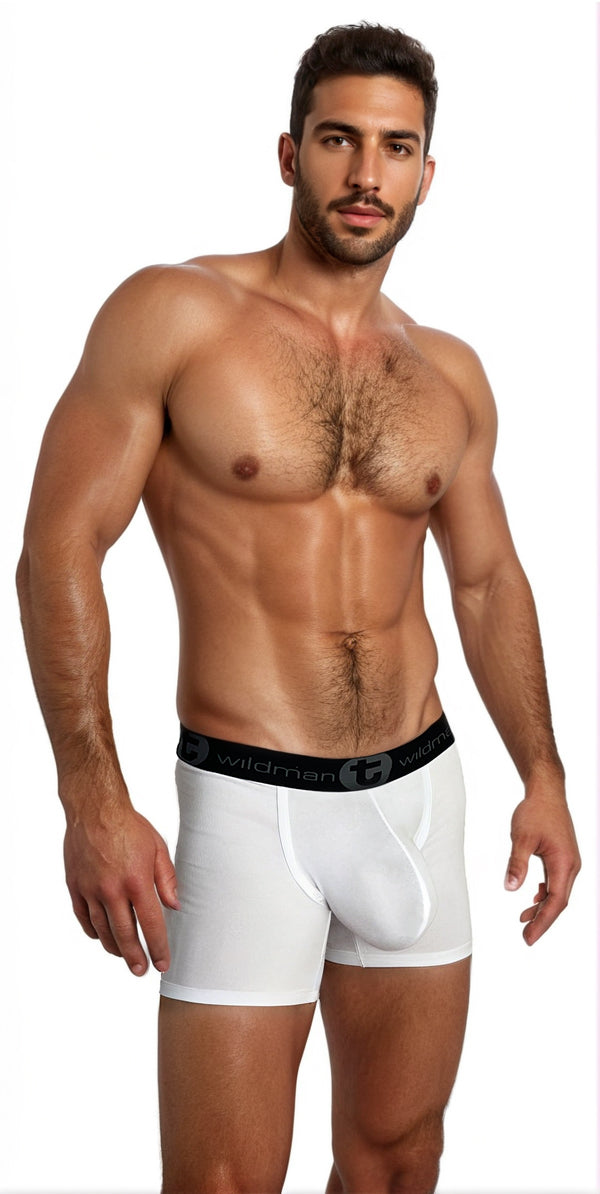 Big Boy Pouch 5" Inseam Boxer Brief White