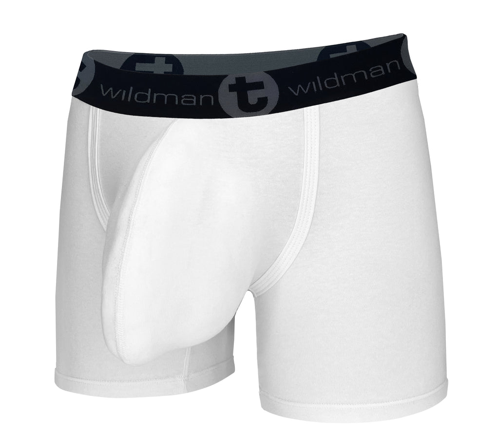 WildmanT Cotton Monster Cock 5" Inseam Boxer Brief White