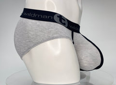 WildmanT Cotton Monster Cock Brief Black and Gray
