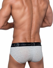 WildmanT Cotton Monster Cock Brief Red and Gray