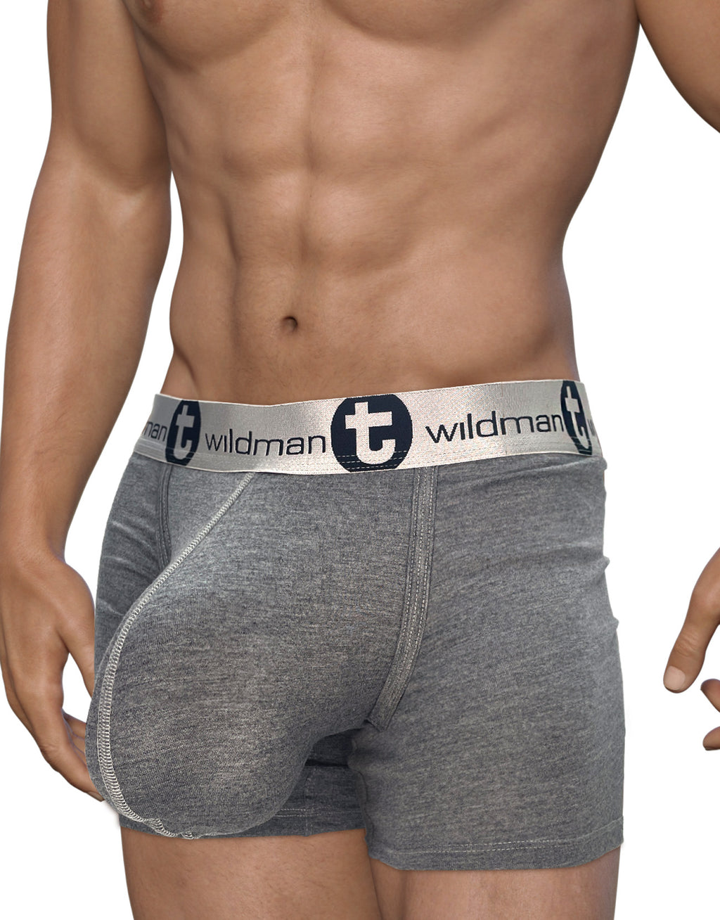 WildmanT Modal Monster Cock 5" Inseam Boxer Brief Gray