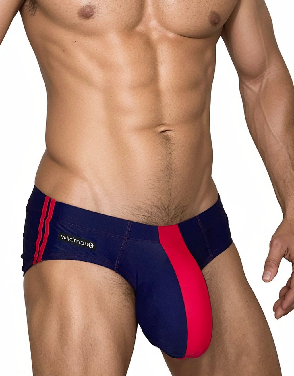 WildmanT Monster Cock Swim Brief Navy/Red