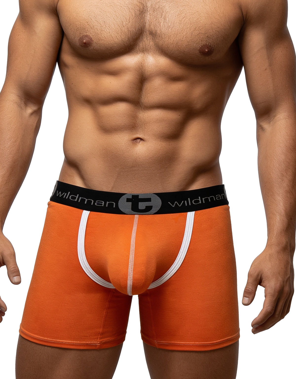 WildmanT Modal Big Boy Pouch 5" Inseam Boxer Brief Orange