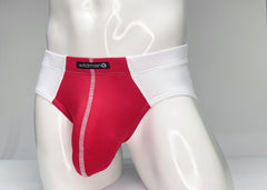 WildmanT Mesh Brief White and Red