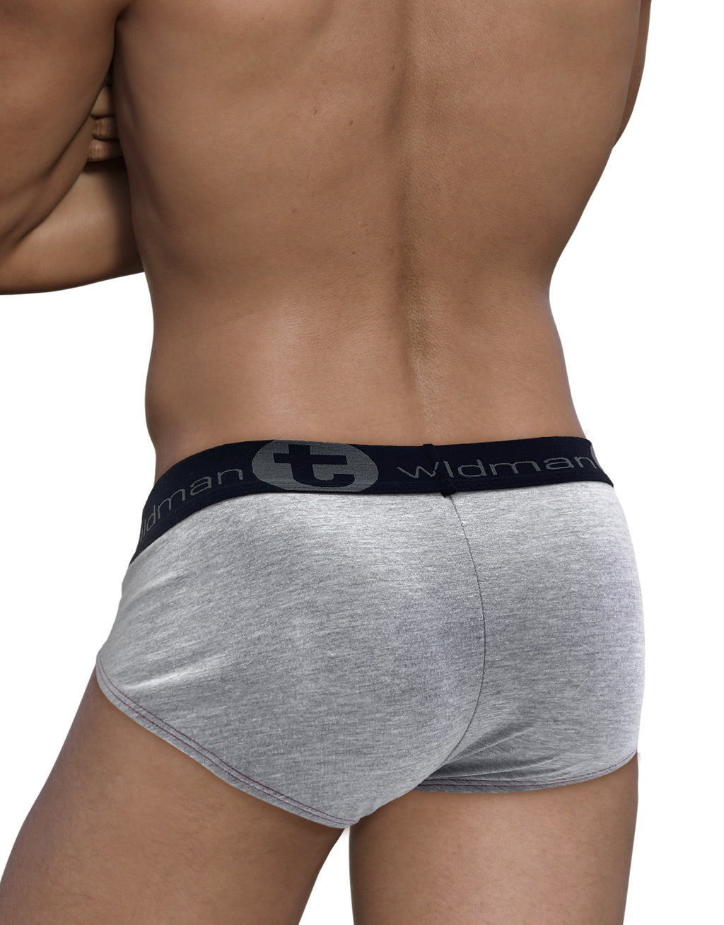 WildmanT Stretch Cotton Big Boy Pouch Brief Gray/Red