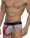 WildmanT Stretch Cotton Big Boy Pouch Brief Gray/Red