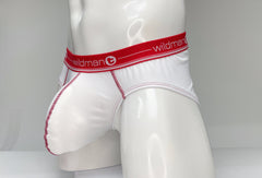 WildmanT Mesh Brief White and Red
