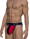 WildmanT Cotton Big Boy Pouch Stripe Jockstrap Red/Black