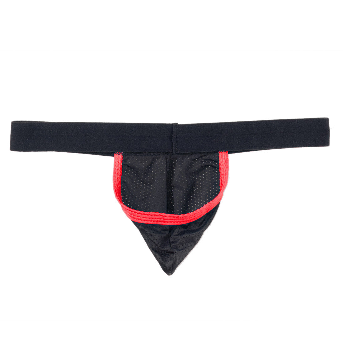 WildmanT Raw Strapless Mesh Jock with Red Contrast Trim - Big Penis Underwear, WildmanT - WildmanT