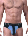 Stretch Cotton Big Boy Pouch Brief Black/Blue