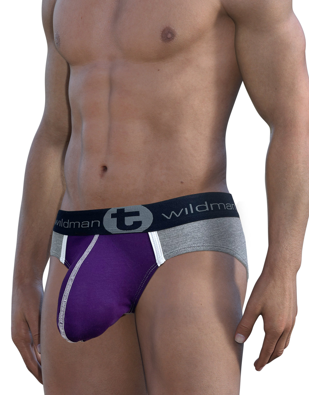 WildmanT Modal Big Boy Pouch Brief Purple