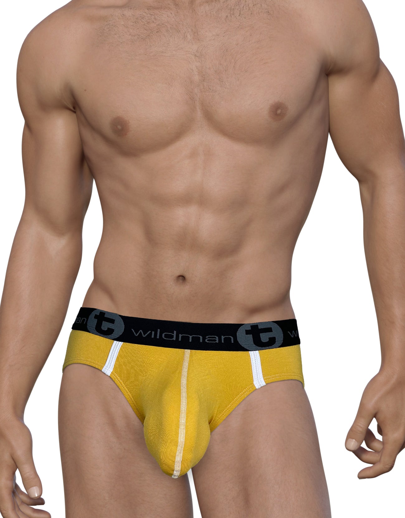 thumbnail image 2 of Mens Micro Modal Thong Big Boy Pouch Modal Briefs Pink And White 2 of 14