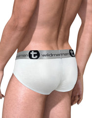 WildmanT Modal Big Boy Pouch Brief White/Gray 2-Pack
