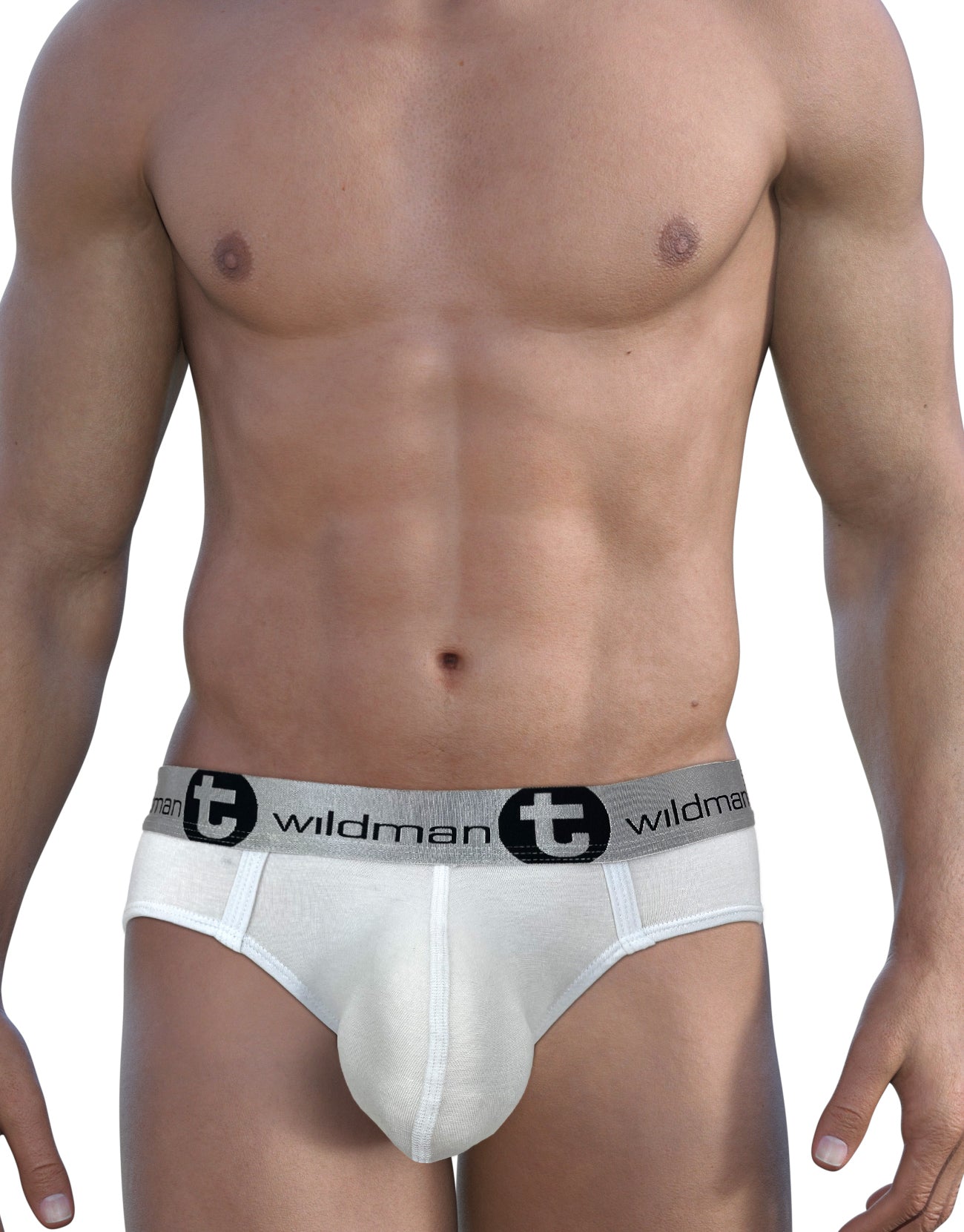 Wildmant Big Boy Pouch Brief in White | Breathable Mesh Fabric |  Well-Endowed Men's Underwear