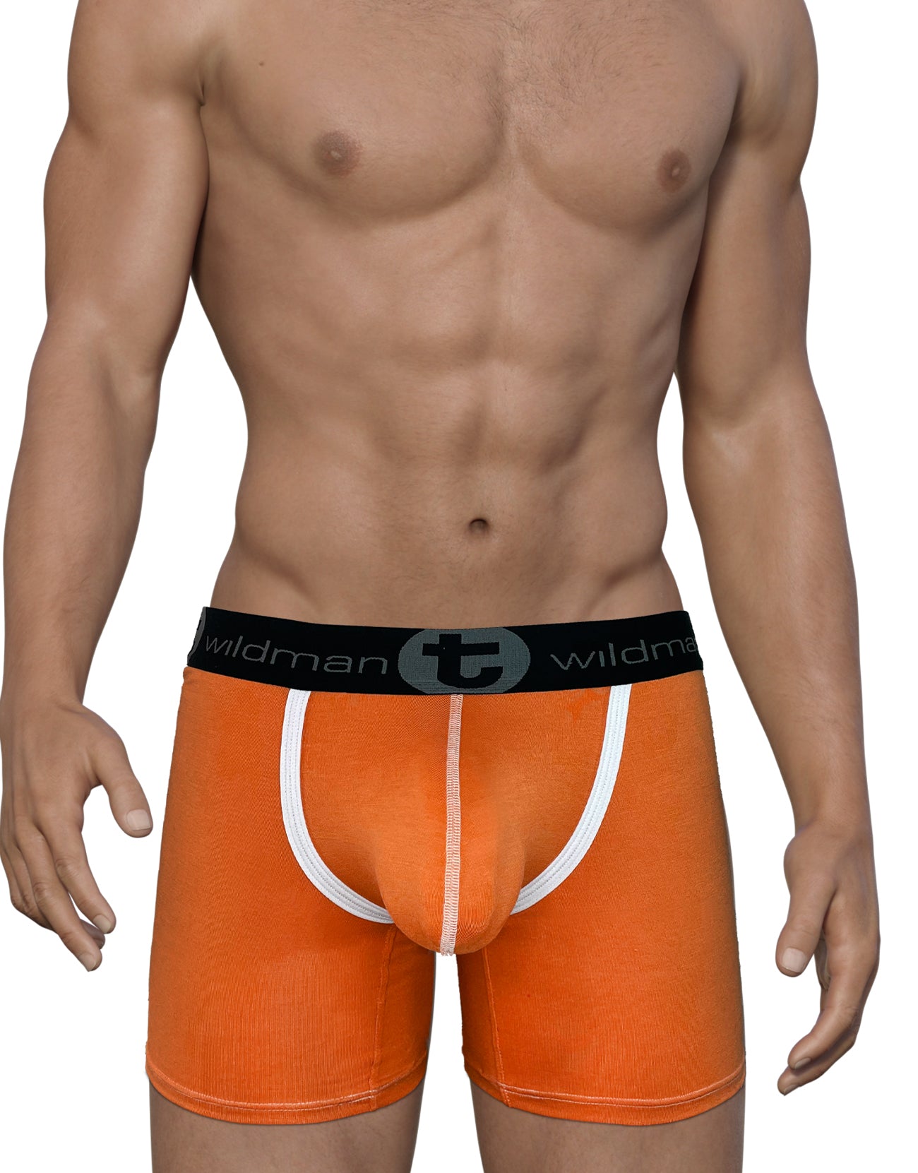 WildmanT Modal Big Boy Pouch 5" Inseam Boxer Brief Orange
