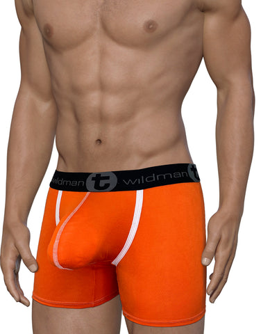 WildmanT Modal Big Boy Pouch 5" Inseam Boxer Brief Orange