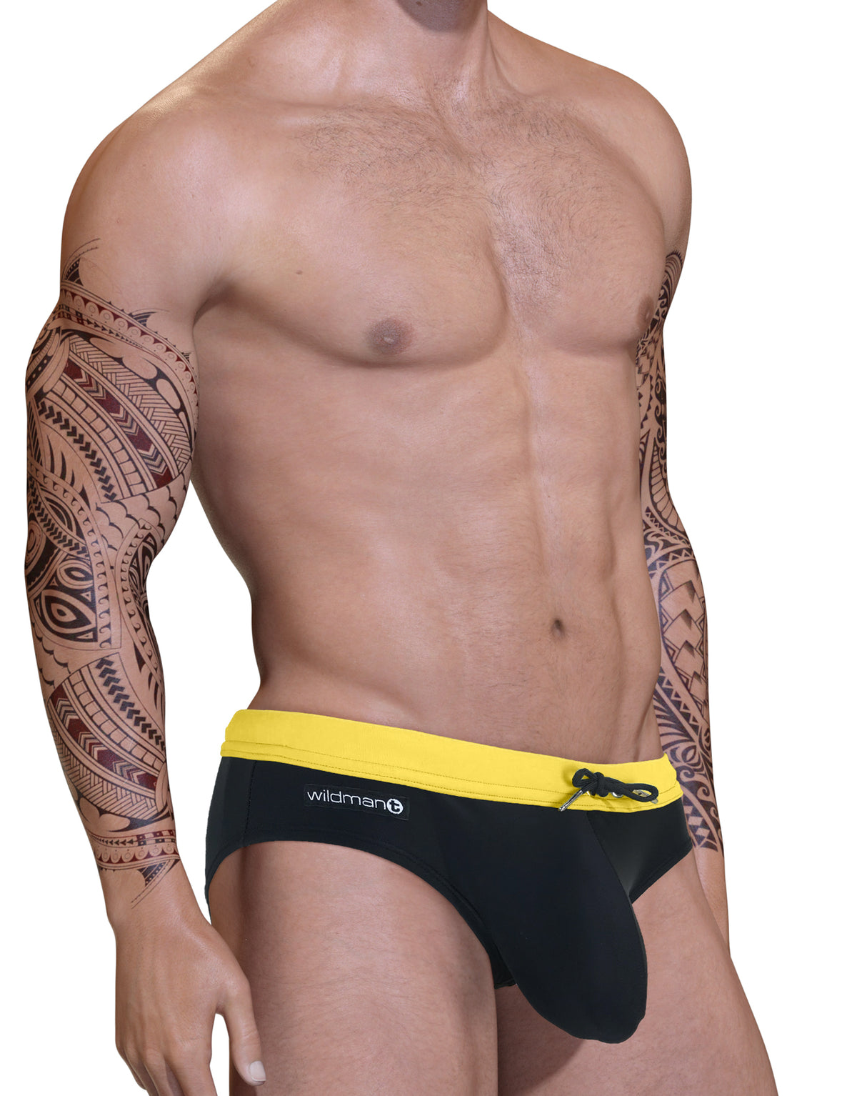 Big Boy Pouch Swim Bikini Yellow - Big Penis Underwear, WildmanT - WildmanT