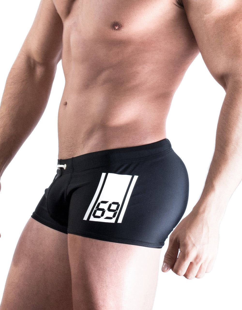 WildmanT "69" SQUARE CUT SWIM BLACK - Big Penis Underwear, WildmanT - WildmanT