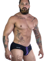 Sportivo Bikini Black & Purple - Big Penis Underwear, WildmanT - WildmanT