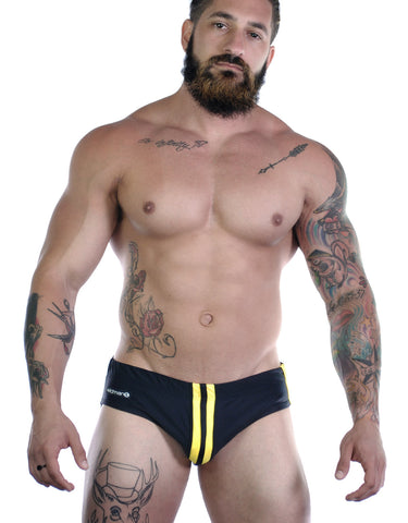 Sportivo Bikini Black & Yellow - Big Penis Underwear, WildmanT - WildmanT