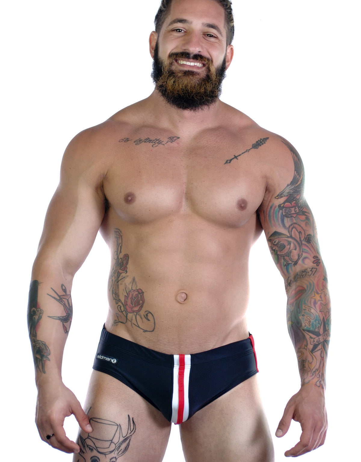 Sportivo Bikini Black with Red Stripe - Big Penis Underwear, WildmanT - WildmanT
