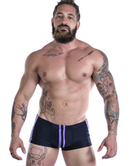 Sportivo Square Cut Black & Purple - Big Penis Underwear, WildmanT - WildmanT