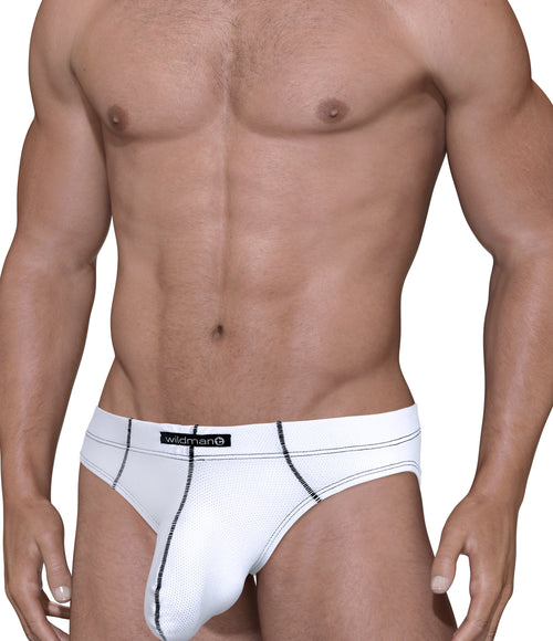 WildmanT Briefs Stretch Cotton Underwear BigBoy Pouch Brief Gray