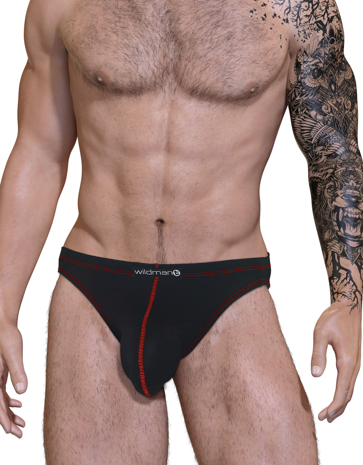 Stitch Big Boy Pouch Jock Strap - Red - Big Penis Underwear, WildmanT - WildmanT