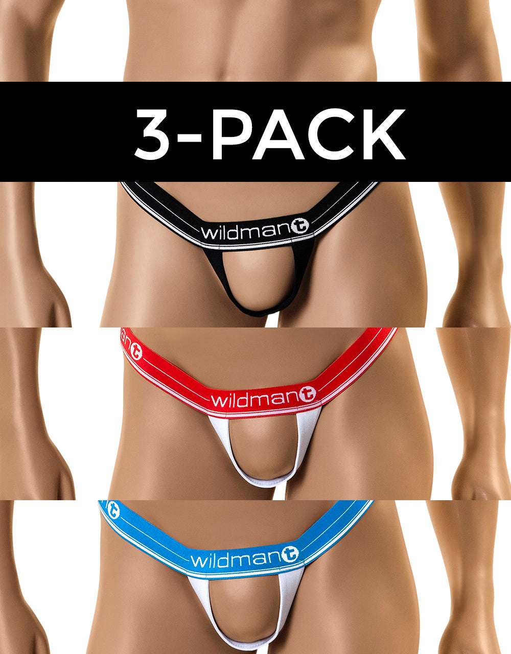 3 Pack WildmanT The Ball Lifter® Variety Colors. - Big Penis Underwear, WildmanT - WildmanT