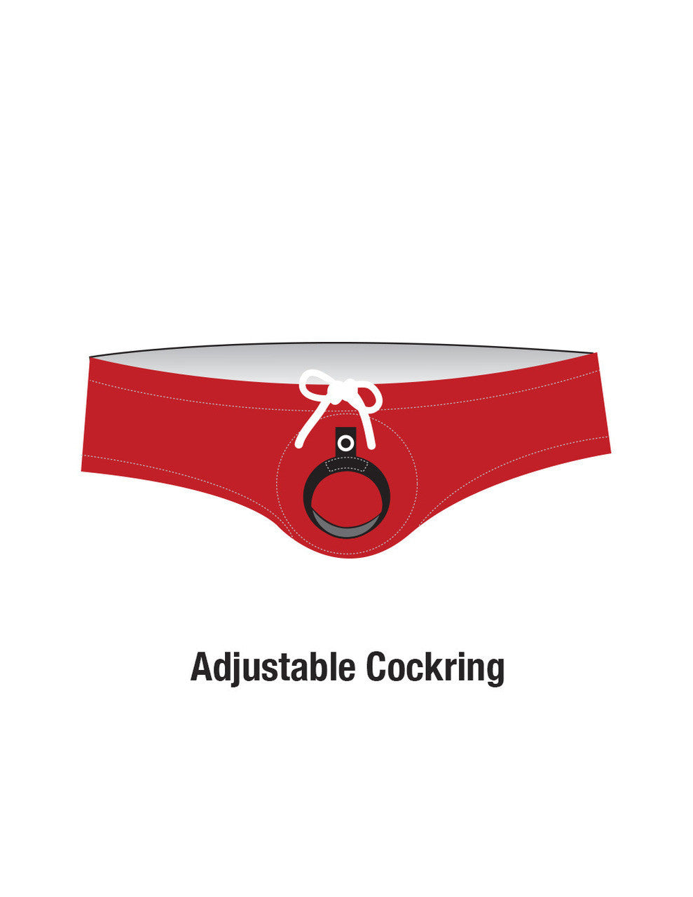 WildmanT Sport Bikini Swim w/Ball Lifter® Cock-Ring Red - Big Penis Underwear, WildmanT - WildmanT