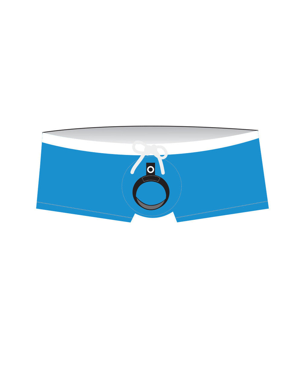 WildmanT Banned Swim Square Cut w/Ball Lifter® Cock-Ring Teal - Big Penis Underwear, WildmanT - WildmanT